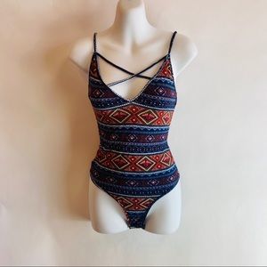 NWOT Front Cross Bodysuit
